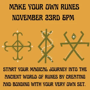 Create Your Own Runes - Conway - 23 Nov 24 - 6pm