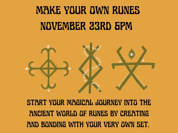 Create Your Own Runes - Conway - 23 Nov 24 - 6pm