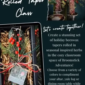 Yule Beeswax Rolled Taper Class - Conway - 6 Dec 2024 - 6pm